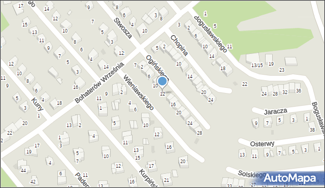 Ciechanów, Ogińskiego Michała Kleofasa, 12, mapa Ciechanów