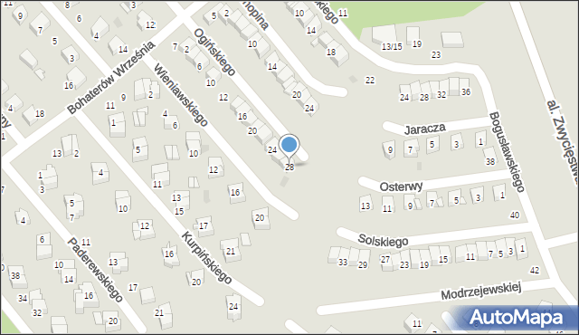 Ciechanów, Ogińskiego Michała Kleofasa, 28, mapa Ciechanów