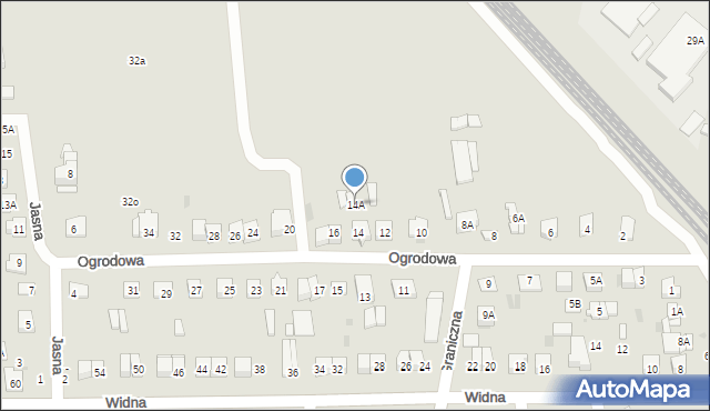 Ciechanów, Ogrodowa, 14A, mapa Ciechanów