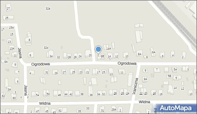 Ciechanów, Ogrodowa, 18, mapa Ciechanów