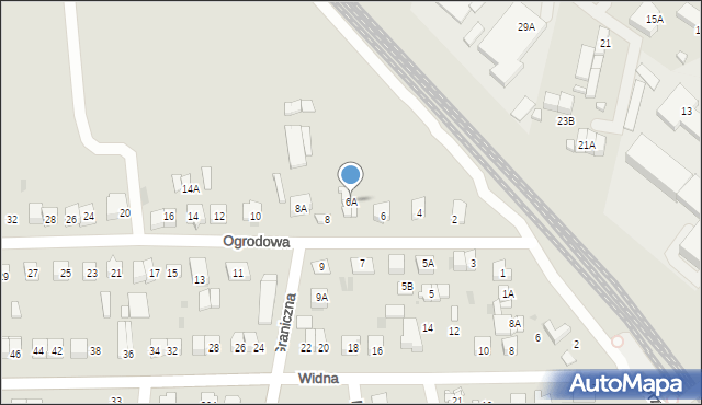 Ciechanów, Ogrodowa, 6A, mapa Ciechanów