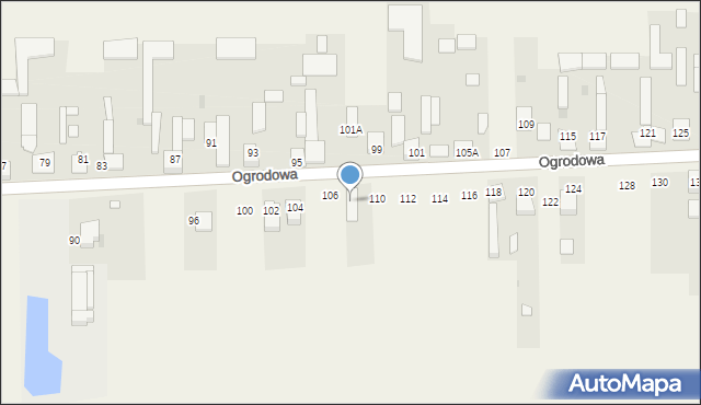 Cykarzew Północny, Ogrodowa, 108, mapa Cykarzew Północny