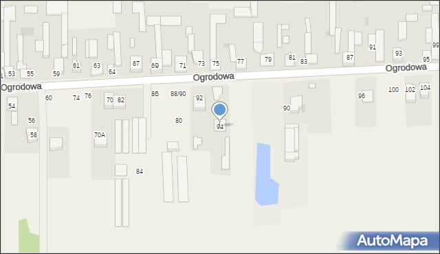 Cykarzew Północny, Ogrodowa, 94, mapa Cykarzew Północny