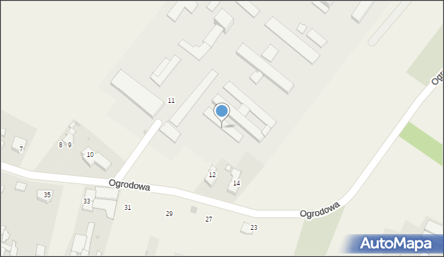 Cyprzanów, Ogrodowa, 12a, mapa Cyprzanów