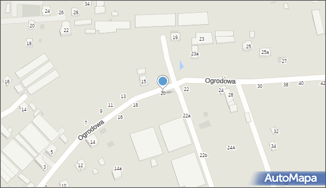 Czchów, Ogrodowa, 20, mapa Czchów