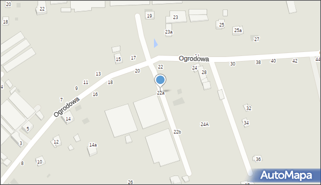 Czchów, Ogrodowa, 22a, mapa Czchów