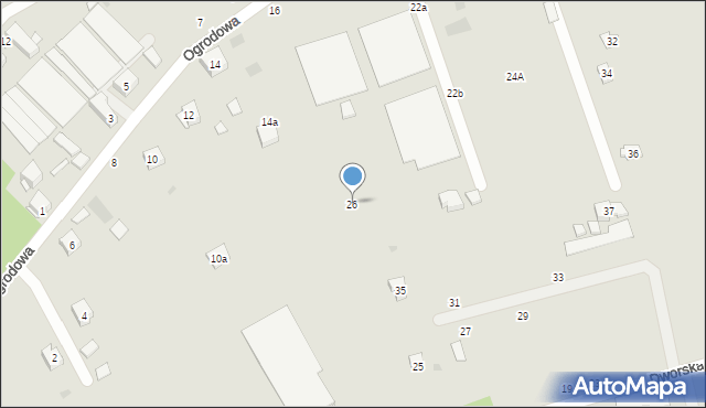 Czchów, Ogrodowa, 26, mapa Czchów