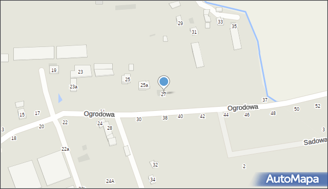 Czchów, Ogrodowa, 27, mapa Czchów