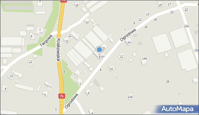 Czchów, Ogrodowa, 3, mapa Czchów