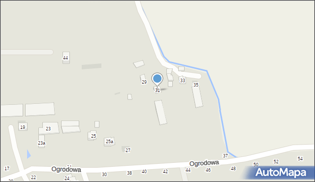 Czchów, Ogrodowa, 31, mapa Czchów