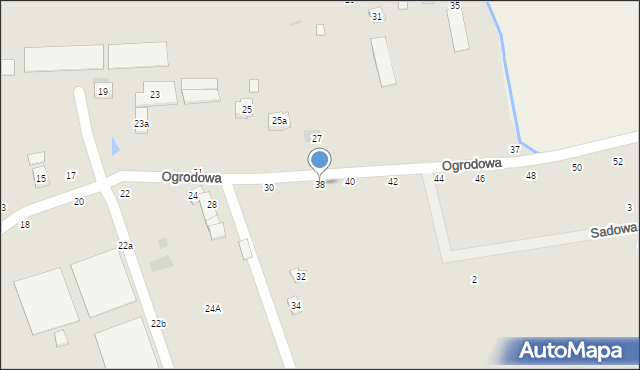 Czchów, Ogrodowa, 38, mapa Czchów