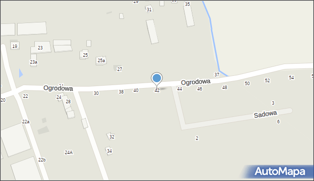 Czchów, Ogrodowa, 42, mapa Czchów