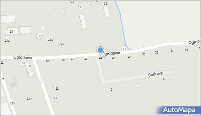 Czchów, Ogrodowa, 44, mapa Czchów
