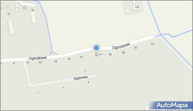 Czchów, Ogrodowa, 54, mapa Czchów
