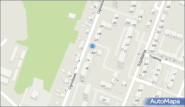 Czeladź, Ogrodowa, 10A, mapa Czeladź