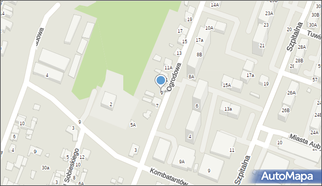 Czeladź, Ogrodowa, 9, mapa Czeladź