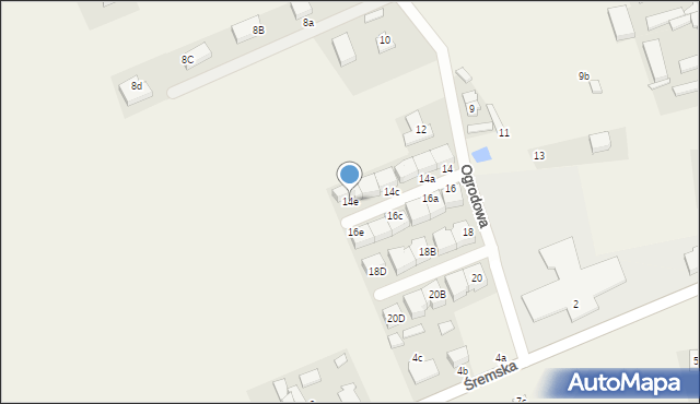 Dąbrowa, Ogrodowa, 14e, mapa Dąbrowa