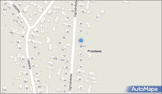 Dąbrowa Górnicza, Ogrodników, 49, mapa Dąbrowa Górnicza