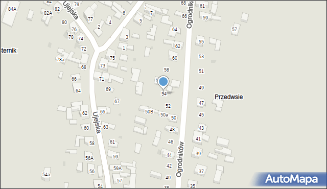 Dąbrowa Górnicza, Ogrodników, 54, mapa Dąbrowa Górnicza