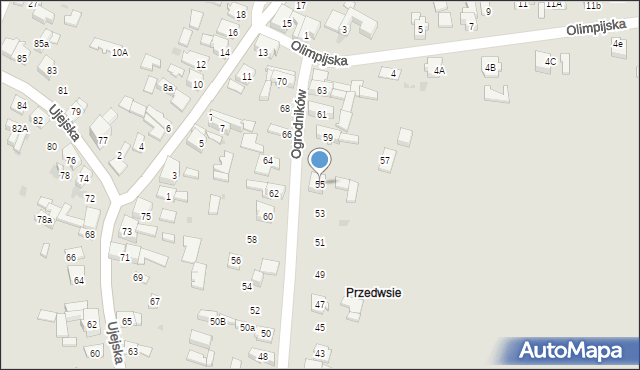 Dąbrowa Górnicza, Ogrodników, 55, mapa Dąbrowa Górnicza