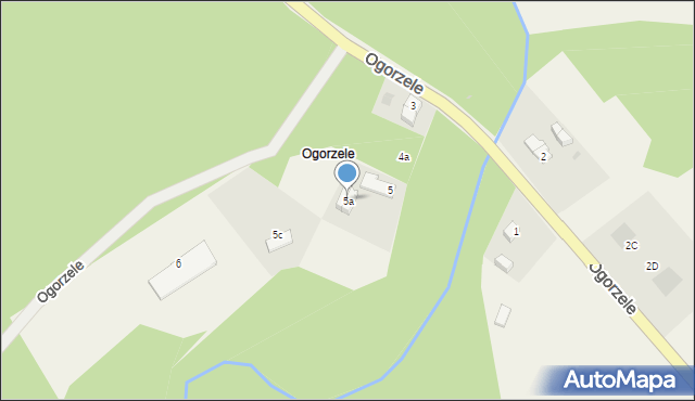 Dąbrowa Nowogardzka, Ogorzele, 5a, mapa Dąbrowa Nowogardzka