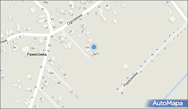 Dęblin, Ogrodowa, 16b, mapa Dęblin