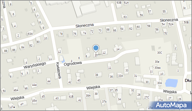 Długołęka, Ogrodowa, 10, mapa Długołęka