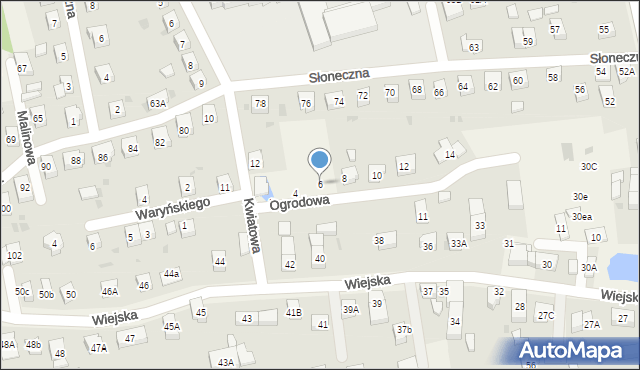 Długołęka, Ogrodowa, 6, mapa Długołęka