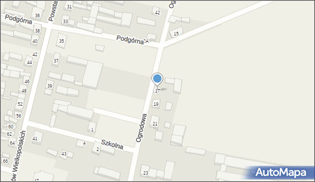 Dobieżyn, Ogrodowa, 17, mapa Dobieżyn