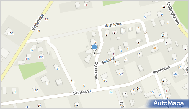 Dobrzyków, Ogrodowa, 3, mapa Dobrzyków
