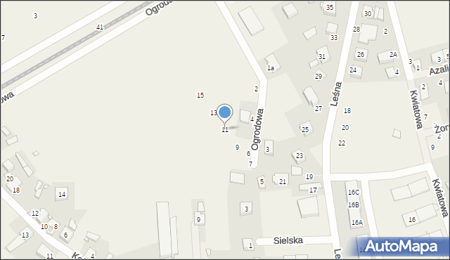 Dopiewiec, Ogrodowa, 11, mapa Dopiewiec