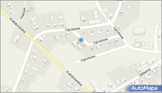 Dygowo, Ogrodowa, 27, mapa Dygowo