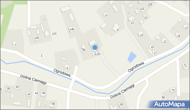 Dys, Ogrodowa, 7, mapa Dys