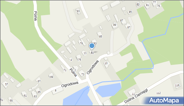 Dys, Ogrodowa, 81, mapa Dys