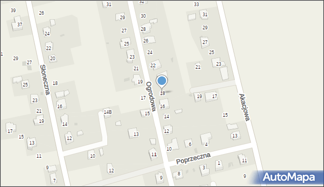Dzięgielów, Ogrodowa, 18, mapa Dzięgielów