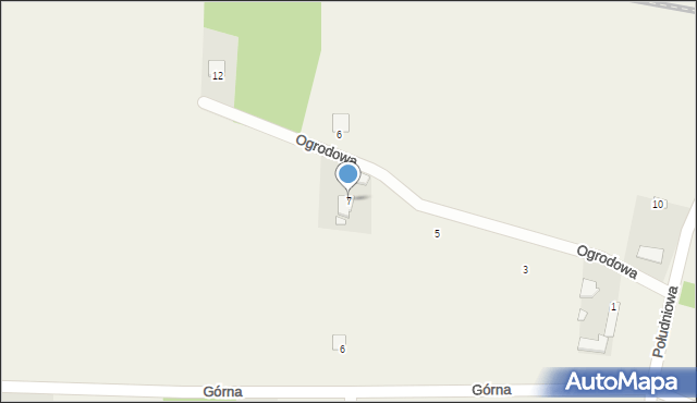 Gąski, Ogrodowa, 7, mapa Gąski