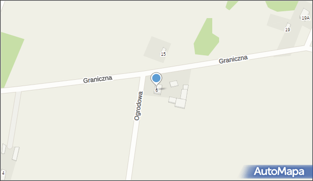 Gąsocin, Ogrodowa, 6, mapa Gąsocin