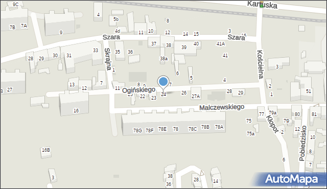 Gdańsk, Ogińskiego Michała Kleofasa, 24, mapa Gdańska