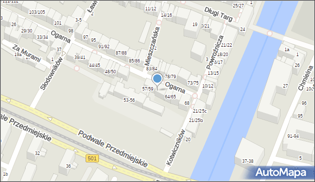 Gdańsk, Ogarna, 60/61, mapa Gdańska