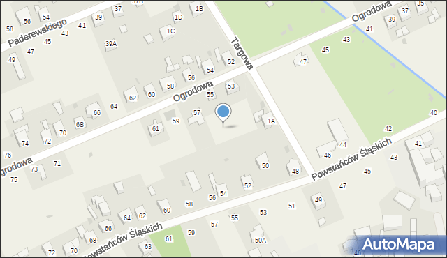 Gierałtowice, Ogrodowa, 55a, mapa Gierałtowice