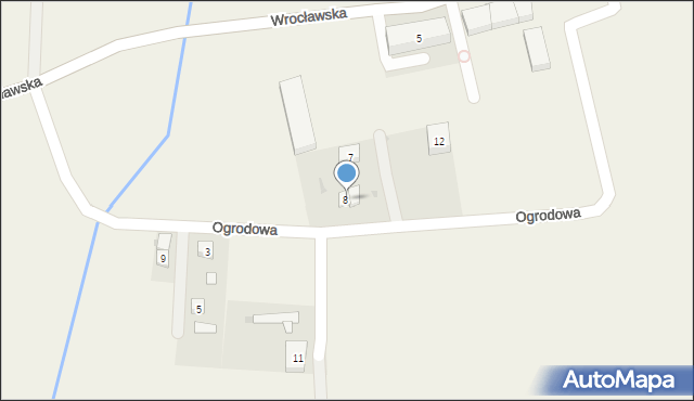 Głoska, Ogrodowa, 8/2, mapa Głoska