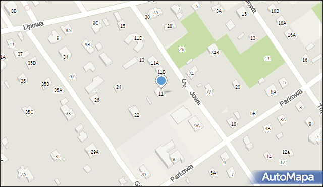 Głosków-Letnisko, Ogrodowa, 11, mapa Głosków-Letnisko