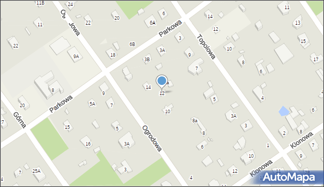 Głosków-Letnisko, Ogrodowa, 12, mapa Głosków-Letnisko