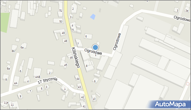 Gniewkowo, Ogrodowa, 1, mapa Gniewkowo