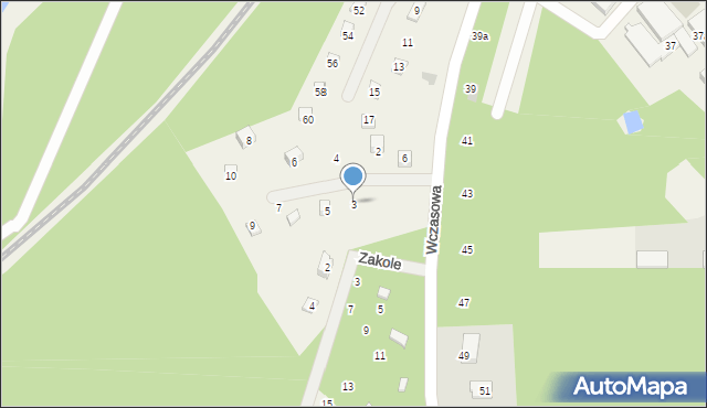 Gołubie, Ogniskowa, 3, mapa Gołubie