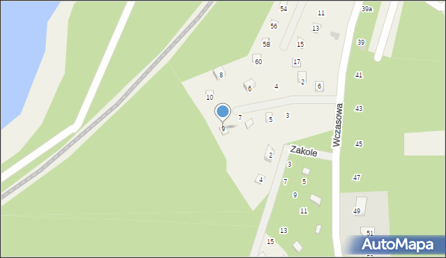 Gołubie, Ogniskowa, 9, mapa Gołubie