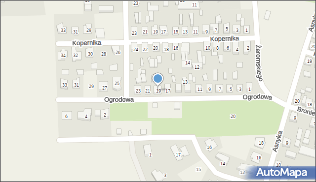 Gołuchów, Ogrodowa, 19, mapa Gołuchów