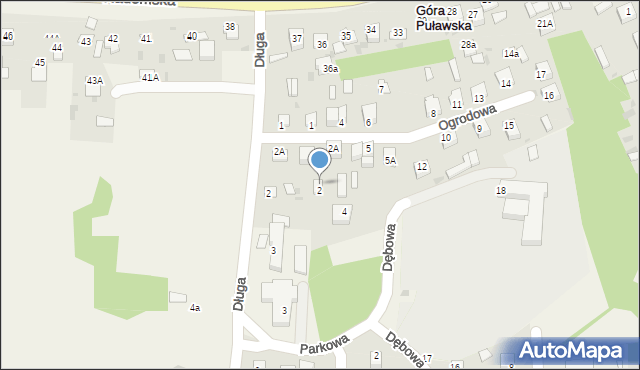Góra Puławska, Ogrodowa, 2B, mapa Góra Puławska