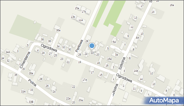 Górki, Ogrodowa, 22, mapa Górki