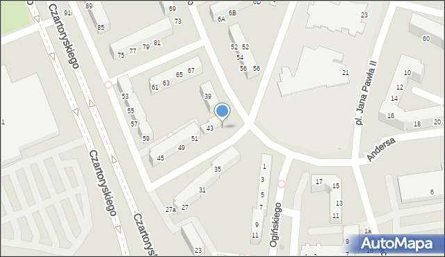 Gorzów Wielkopolski, Ogińskiego Michała Kleofasa, 43i, mapa Gorzów Wielkopolski